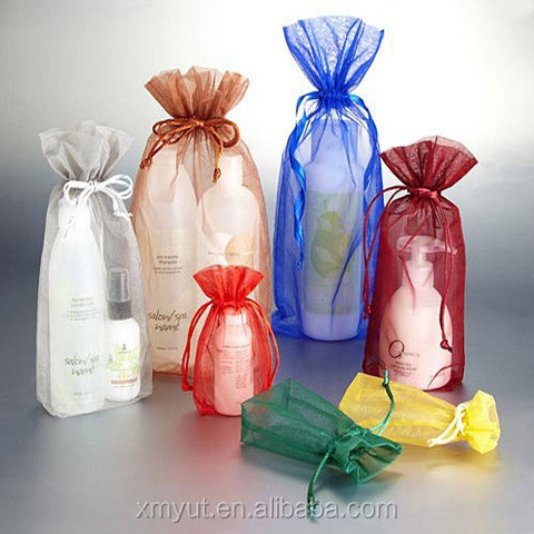 Small 8*10CM Colorful Organza Pouch Premium Perfume Jewelry Organza Packaging Bag Drawstring Jewelry Gift Bags for Christmas