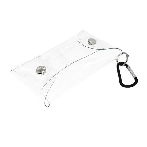 Button Transparent Ziplock Packaging Lanyard Reusable Jewelry Packaging Bag Pvc Bag