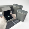 Custom Logo Gift Bracelet Necklace Jewelry Package Shape Jewelry Set Box Black Flip Top Magnetic Jewelry Box