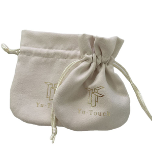 Custom Jewelry Bag Logo Drawstring Fragrance Dust Bag Chic Gift Bag Suede Vintage Luxury Earrings Jewelry Pouch with logo