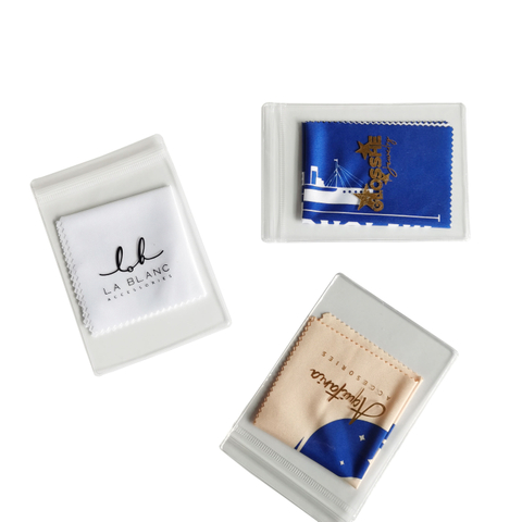 Free Reusable Luxury Gold Earring and Transparent Necklace Display Set Sealed Zip Lock Jewelry Pouch Bag for Shoes and Clothing