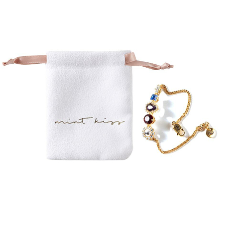 F Custom Logo Printed Organizer Small Satin Drawstring Luxury Jewelry Pouch Pouch With Jewelry Packaging Box