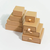 Custom Logo Printed Eco-Friendly Kraft Paper Watch Box Perfume Earring Ring Cardboard Drawer Storage Luxury Storage Solution