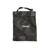 Durable Black Small Polyester Mesh Pouch Bag with logo Label
