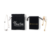 Custom Gold Printing Black Velvet Drawstring Pouch Gift Bag Jewelry Pouch with logo