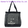 New Arrival Stylish Black Nylon Mesh Shopping Bag Tote Bag Mesh Beach Bag