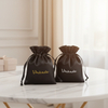 Custom Printed Logo Small Luxury Earring Ring Packaging Drawstring Satin Bag Jewelry Drawstring Bags Pouch Wholesale