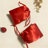 Dust-proof Silk Fabric Bag with Drawstring Closure Synthetic Silk Gift Jewelry Pouch Color Fabric Storage Bag for Cosmetics