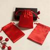 Dust-proof Silk Fabric Bag with Drawstring Closure Synthetic Silk Gift Jewelry Pouch Color Fabric Storage Bag for Cosmetics