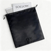 Custom Luxury Black Silk Satin Dust Bag Jewelry Packaging Pouch Gift Storage Bags Drawstring Pouch With Embroidery