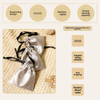Satin Cloth Drawstring Storage & Gift Packaging Bag with Printed Logo Antique Silk Scarf Design