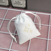 Custom Logo Recyclable Velvet Suede Jewelry Gift Bag High Quality Flannel Pouch Jewelry Soft Drawstring Gold Stamping