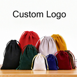 Custom for Jewelry Gifts Bulk Purchase Small Pouch Soft Touch Dust Resistant Logo Sizes Velvet Drawstring Packaging Bags
