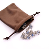 Custom Logo Wedding Velvet Bag Flannel Jewelry Pouch Perfume Candy Pearl-Flannel Drawstring Pouch for Necklaces Watches