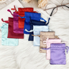 Small Drawstring Pouch for Jewelry Custom Logo Wholesale Silk Satin Bag Velvet Jute Organza Gift Packaging