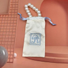 Custom Embroidered Logo Luxury Silk Satin Dust Bag Gift Storage Bags Satin Drawstring Pouch for Baseball Cap