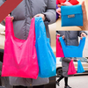 Customized Printing Logo Polyester Foldable Shopping Bag Women's Clothes Drawstring Shopping Bag Polyester Bag