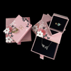 Box and Bag with Insert Set Jewelry Box Plus Jewelry Bag Paper Drawer Bracelet Necklace Earring Box Microfiber Pouch