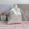 Custom Luxury Silk Satin Pouch Jewelry Gift Storage Bag Drawstring Satin Jewelry Gift Bags With Embroider Logo