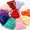 Luxury Custom Velvet Drawstring Storage Dust Bag Small Jewelry Drawstring Pouch Velvet Gift Packing Pouch