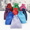 RTS 8*10CM Natural Unbleached Linen Jute Bag Dust-Proof Drawstring Storage Homemade Items Safe Healthy Jewelry Gift Industries