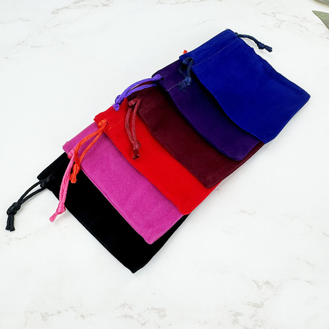 Custom Logo 11-Color Velvet Drawstring Pouch Bag 7*9 cm Jewelry Accessory Storage for Watches Rings-for Watches Rings Glasses