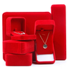 High End Quality Gray Grey Velvet Necklace Earring Ring Jewelry Packaging Box Flannel Ornament Gift Velvet Storage Jewellery Box
