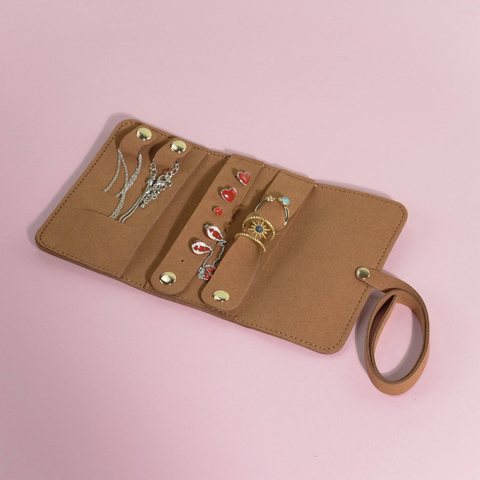 Travel Luxury Colorful Microfiber Jewelry Case Roll Bag Organizer for Necklace Bracelet Earrings Ring with Custom Logo