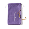 Drawstring Bag or Customized Acceptable Accept for Gifts Suede Jewelry Pouch/suede Recyclable Screen Printing,hot Stamping Black