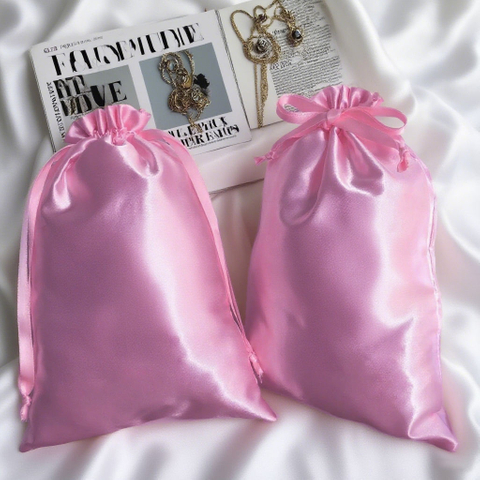 Personalised Drawstring Bag Custom Wholesale Luxury High Quality Satin Dust Packaging Bag for Shoes Purses Handbags