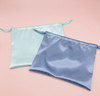 Custom Print Logo Soft Silk Satin Drawstring Storage Pouch for Underwear Bikini Reusable Jewelry Gift Packaging Bags