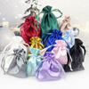 Hot Sale Wholesale Multi Color Luxury Drawstring 7*9cm Custom with Logo Dust Pouch Silk Satin Bags for Gift Package