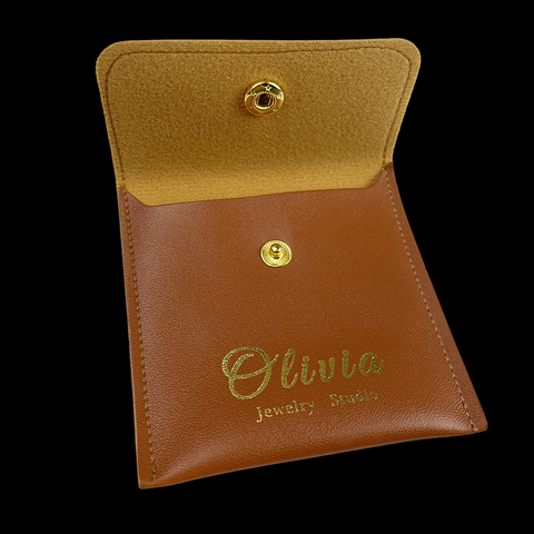 Wholesale Mini Jewelry Microfiber Gift Packaging Embossed Suede Velvet Bag Microfiber Envelope Jewelry Container