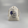 8*10 cm Custom Logo Printed Beige Medium Cotton Drawstring Pouch Canvas Gift Jewelry Packaging Bags
