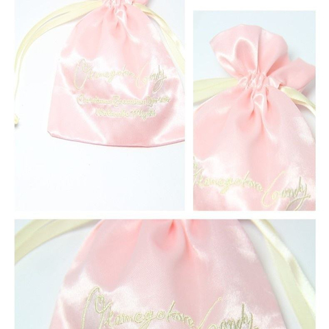 Custom Printed Silk Satin Drawstring Dust Bag for Cloth Underwear Cap Shoe Hair Packaging Gift Bags Embroidered Jewelry Bags