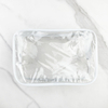 Custom Logo Portable Travel Makeup Bag Transparent PVC with Zipper Key Chain Storage for Cosmetics & Toiletries Custom Zipper