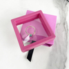 New Arrival Hot Sale Transparent Membrane Floating Frame Pe Film Display Clear case 3d Suspension Jewelry Display Box