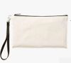 Custom Cotton Canvas Chain Pencil Bag Student Drawing Stationery Bag Black White Cotton Storage Hook Rope Makeup Bag Pouch
