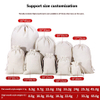 Custom Cotton Linen Drawstring Bag Small Cloth Storage Bag for Organizing & Shopping Handmade Drawstring Cotton Bag