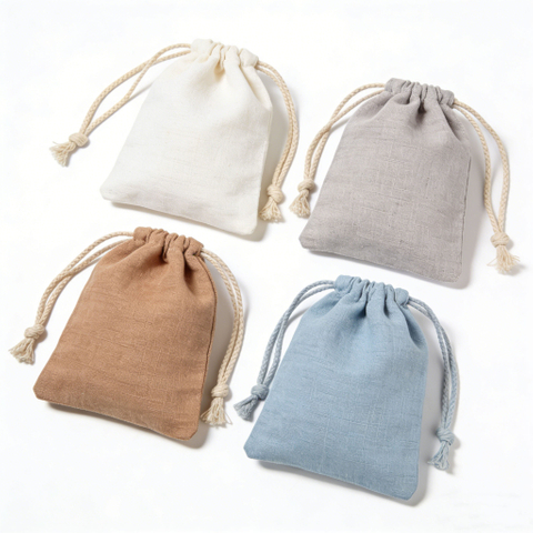 Eco Friendly Custom Logo Printed Gift Cloth Colorful Canvas Cotton Double String Handbag Shoe Dust Drawstring Pouch Bag
