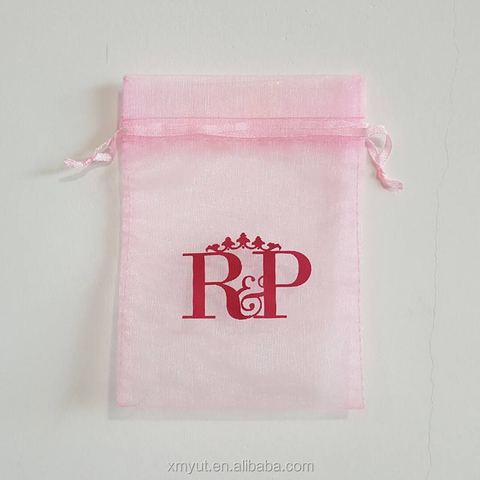 15*20cm Drawstring Organza Jewelry Favor Pouches 100pcs/Bag with Custom Logo for Wedding Party Festival for Candy Gift Bags