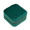 2022 Hot Custom Logo Velvet Small Square Gift Case Travel Jewellery Organizer Necklace Ring Earring Jewelry Storage Box