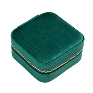 2022 Hot Custom Logo Velvet Small Square Gift Case Travel Jewellery Organizer Necklace Ring Earring Jewelry Storage Box
