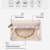 Custom Luxury Velvet PVC Leather Zipper Jewelry Container Personalized Logo Printed Ziplock Packaging Pouch for Jewelry