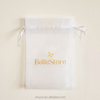 Custom Printed Organza Pouch Wholesale Gift Drawstring Recyclable Silver Color or Customized Organza Bag