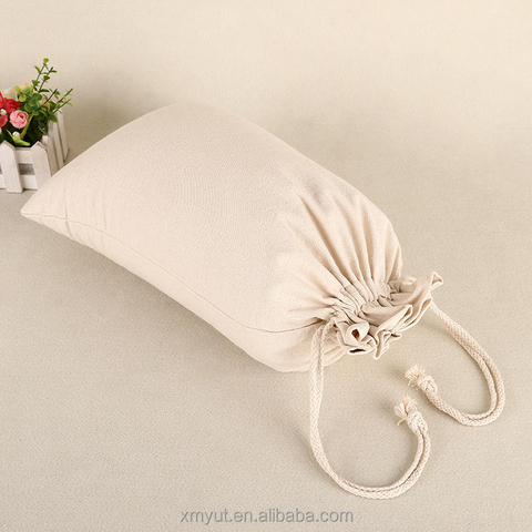 Drawstring Cotton String Bag/cotton Pouch Customized Size Customized Color Packing Acceptable