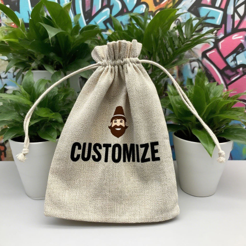 Eco-Friendly Custom Printing Logo Linen Jute Drawstring Travel Pouch Reusable Biodegradable Hemp Burlap Bags for Jewelry Makeup