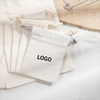 Custom Logo Printed Canvas Cotton Drawstring Packaging Pouch Recycled Dust Protection Bag Shoes Clothes Jewelry Handbags Gifts