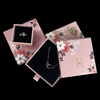 Personalized Custom Logo Cardboard Jewelry Gift Bag Paper Necklace Jewelry Box Ring Box With Lid Drawing Jewelry Packaging Box