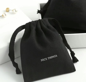Wholesale Custom Logo Eco Reusable Muslin Favor Gift Fabric Packaging Pouch Recyclable Organic Cotton Drawstring Dust Bag